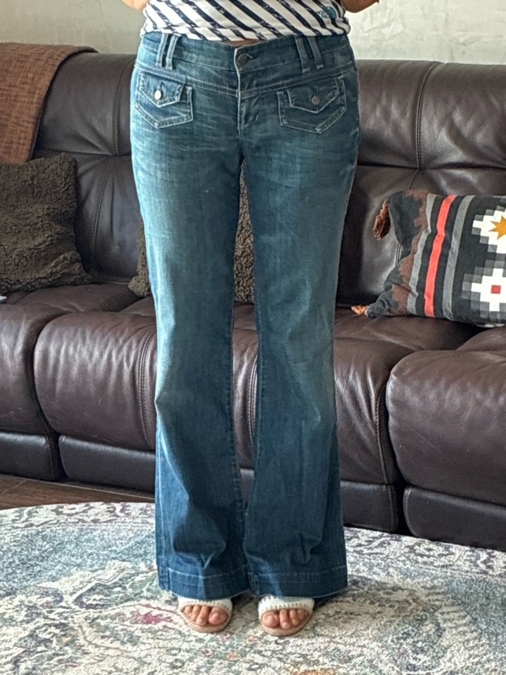 Citizens Of Humanity Blue Denim Flare Jeans Vintage